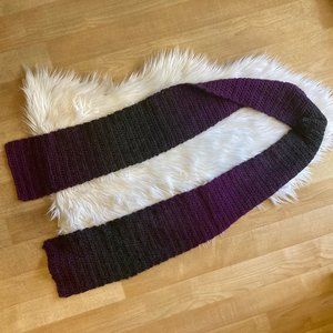 Handmade Crochet Adult Purple & Gray Ombre Scarf